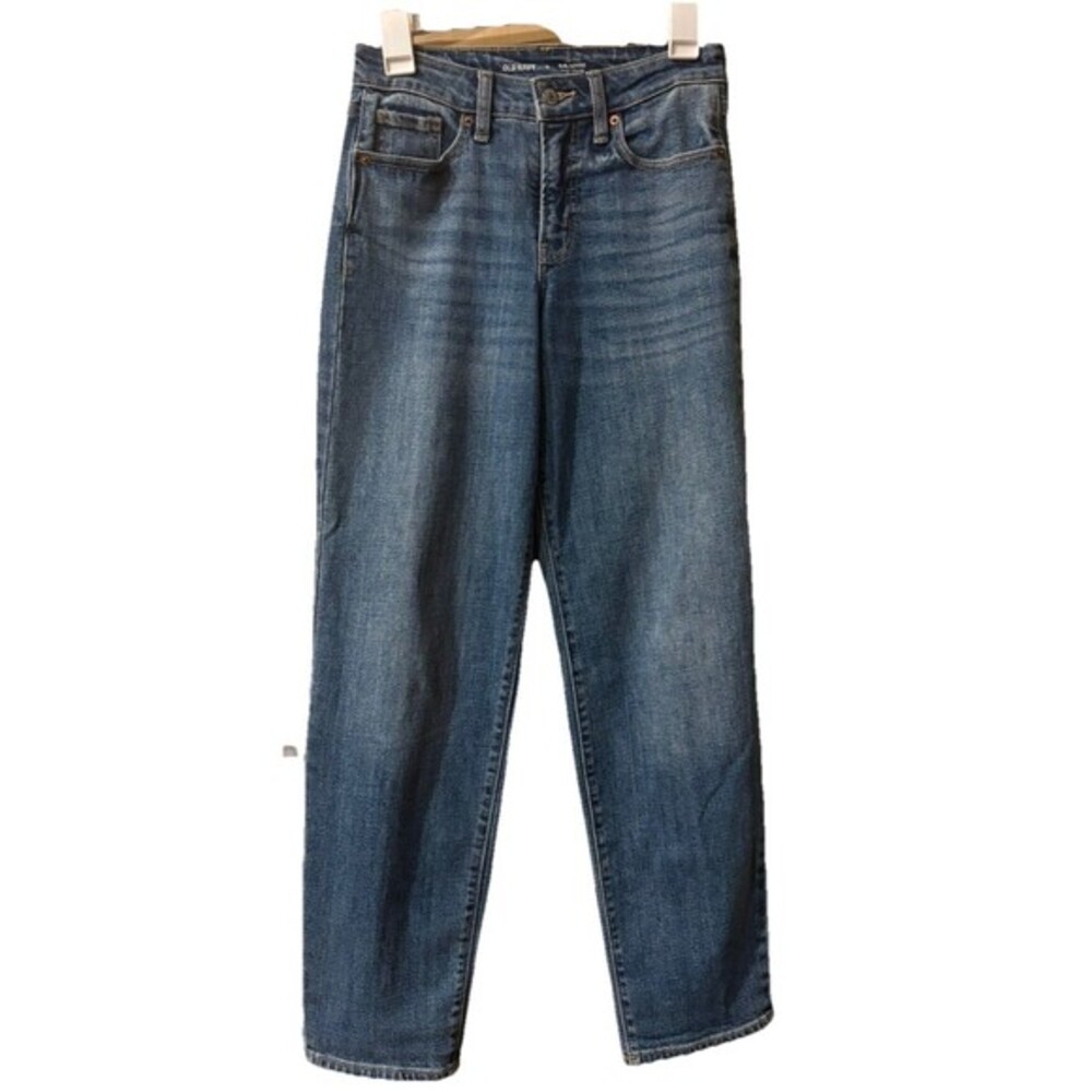 Old Navy High Rise Wow Loose Jeans Womens 12 Petite Blue size 0 Wash Stretch